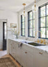 Modern Brass Glass Pendant Light for Kitchen Rod-Hung